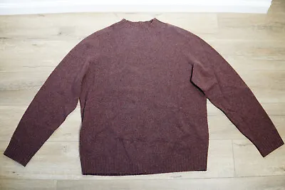 Uniqlo U Burgundy/Red Men's Sweater Mock Turtleneck 100% Wool Size XL • $55