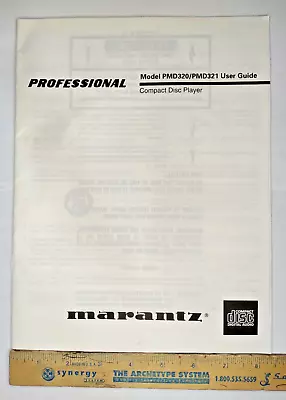 Marantz Model PMD320/ PMD321 Original Compact Disc Player User Guide 22 Pages • $19.95