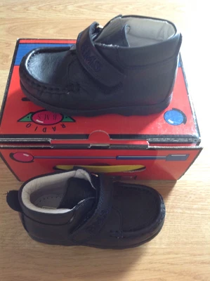 £8 • Buy Buckle My Shoe (cosy) Boys Navy Leather Boots With Hook & Loop Size 22 UK 5