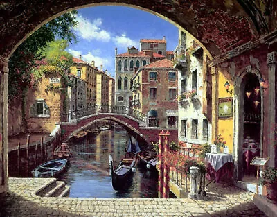 Home Art Wall Decor Venice Italy Scenery Oil Painting Picture Printed On Canvas • $49