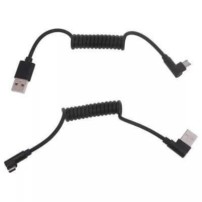 60W Fast Charging Cable Spring Coiled USB A To Micro USB Cord 480Mbps Data Cord • £4.39