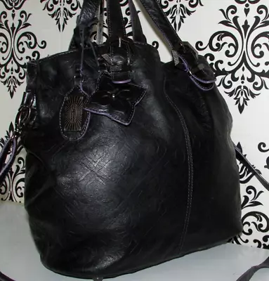 Large Matthew Williamson Real Leather Crossbody Slouch Shoulder Handbag/purse-b • £2.20