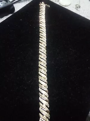 Vintage Vermeil Diamond Cut Rose Gold Bracelet • $28