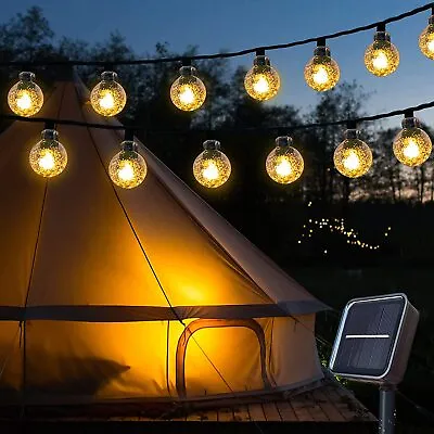 Globe Solar String Lights 30 LED 6.5M Garden String Lights Retro Bulb FairyLight • £8.99