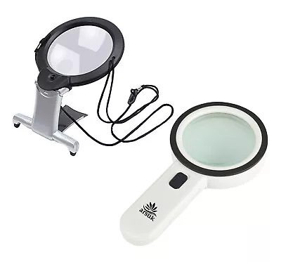 Magnifying Glass With Light Large 12 Led Light Illuminated Handheld Reading Book • £7.99