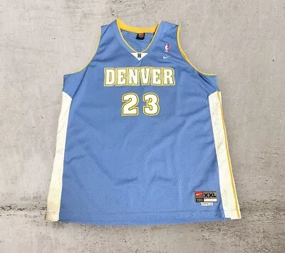 Vintage Nike Swingman Denver Nuggets Marcus Camby Jersey Size 2XL • $49.99