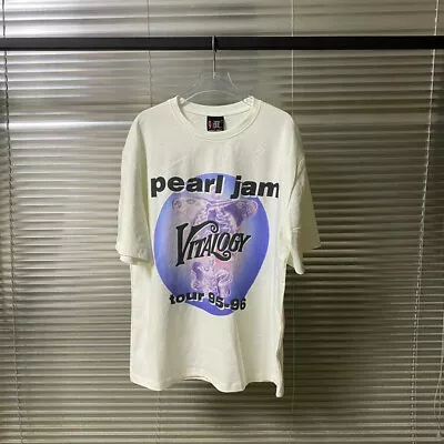 Pearl Jam Vitalogy Tour 95-96 Mens Womens White Short Sleeve Cotton T Shirt • $67.29