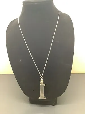 Vintage Silver Tone #1 Perfume Pendant Necklace With Dabbed 24” • $19.99