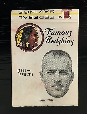 Redskins Football History Bill Anderson Bethesda Maryland Matchbook Cover ~ • $12