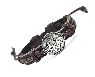 New Rope Bracelet For Women Men Cuff Charm Genuine Leather LIGHT BROWN COLOR • £7.99