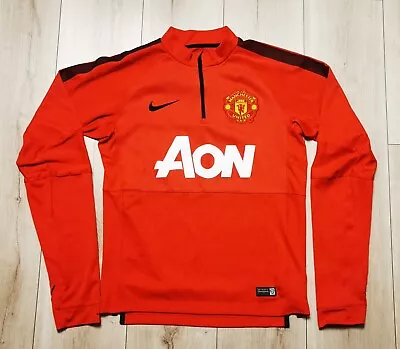 Football Shirt Soccer FC Manchester United Home 2013/2014 Nike Jersey S RedS • $14.99