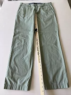 J CREW Pants Men's Size 34x32 Mint Green Lightweight Khaki Chino Beach • $17.99