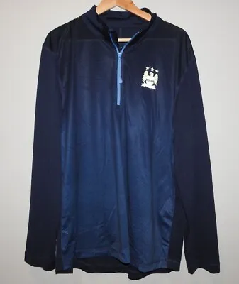 Manchester City 1/4 Zip Cool Base Soccer Football Long Sleeve New Mens LARGE • $31.99