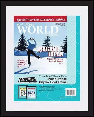 Magazine Float Frame Display Art Documents Newsletters Sports Illustrated 11x14 • $29.99