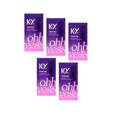 5 Pack K-Y Intense Pleasure Gel Lubricant .34 Oz Each • $99.19
