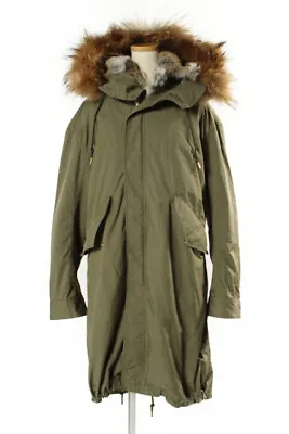 DEUXIEME CLASSE M65 Coat Mod Military Hood Fur 36 Green Outer • $318.45