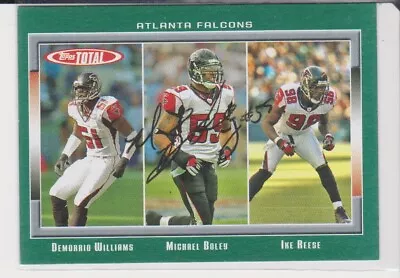 Michael Boley Atlanta Falcons 2006 Topps Total #117 Autographed Card • $6.79