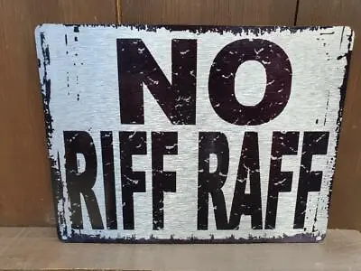 £4.99 • Buy No Riff Raf Metal Vintage Advertising Bar Pub Man Cave Shed Garden Garage Sign