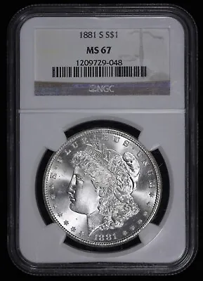 1881-S Morgan Silver $1 Dollar NGC MS 67 • $999