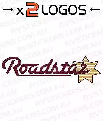 2x GENUINE ROADSTAR LOGO  Caravan Decal Sticker Vintage Graphics • $129