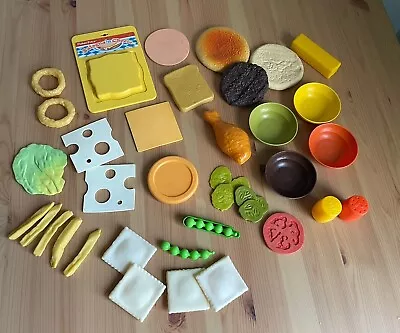 Fisher Price Fun With Food Vintage Lot Burger Bun Pickles Fries Cheese Onion 80s • $28