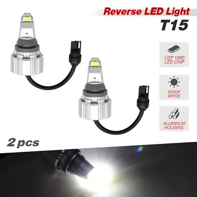 921 912 T15 Bright CSP White LED 6000K 1295lm Backup Reverse Light Bulbs 2 Bulbs • $17.59