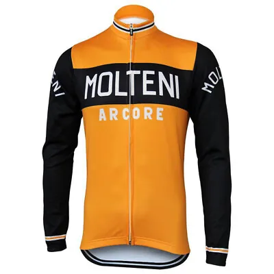 Mens Thermal Fleece Molteni Arcore Cycling Jersey Cycling Jackets Bicycle Jersey • $30.09