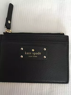 Genuine Kate Spade New York Small Black Coin And Credit Card Holder Purse • £19.99