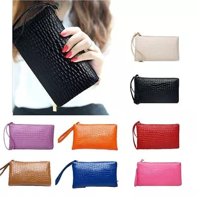£5.49 • Buy Ladies Clutch Bag Purse With Wrist Strap Various Colours Wristlet Black Navy Red