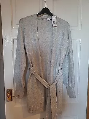 Ladies Long  Grey Cardigan Size S Bnwt • £4.99