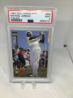 1994 Coll. Choice (Italian) #204 Michael Jordan PSA 9 (GOLF) 14 Graded • $50