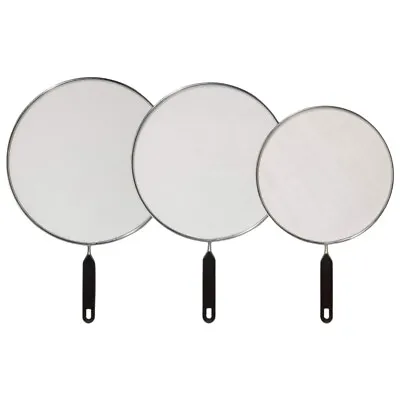 3 Splatter Screen Stainless Steel Fine Mesh Grease Splatter Guard For Frying Pan • $11.39