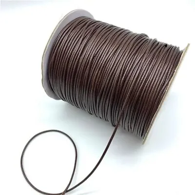 Waxed Cotton Cord Thread String Strap Rope DIY Jewelry 0.5mm 0.8mm 1mm 1.5mm 2mm • $12.91