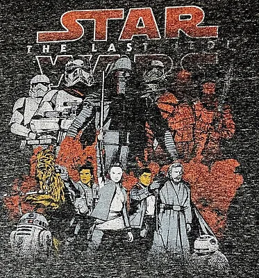 Fifth Sun Vintage Star Wars Return Of The Jedi Mens T Shirt Gray Size M Faded • $16.95