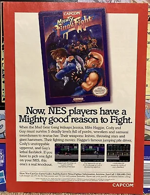 Mighty Final Fight Nintendo NES Magazine Advertisement GamePro August 1993 • $12.99