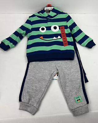 Boys 9 Months 4 Piece Sweater Sweatpants Set Monster • $13.99