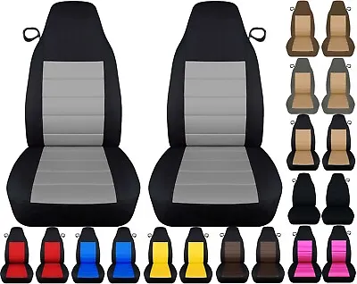 Front Set Cotton Car Seat Covers To Fit  94-04 Mustang Nice  Two Tone Colors • $79.99