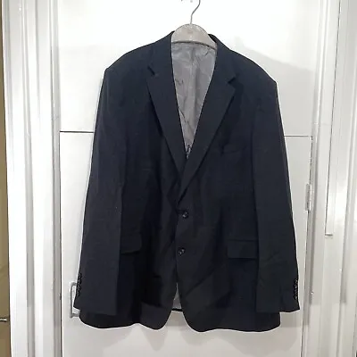 Ermenegildo Zegna Blazer Jacket Electa Superfine Australian Wool Black Grey 50R • £37.99