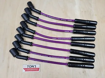12  Tons Ceramic LS LT High Performance Spark Plug Wire Set Gen V LT1 LT4 Purple • $74.99