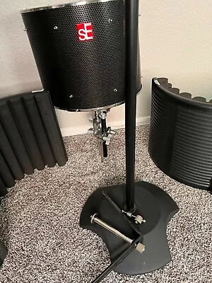 Pro Audio Music Equipment: Vocal Booth Mic Pop Filter Stand  • $245