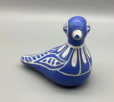 Pablo Zabal Chile Blue Studio Pottery Ceramic Dove Figurine Bird Signed • $34.50
