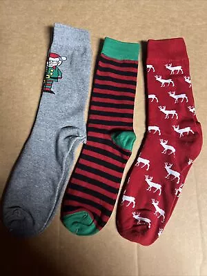 Christmas Socks Lot Of 3.  Crew Size 6-11. C2 • $9