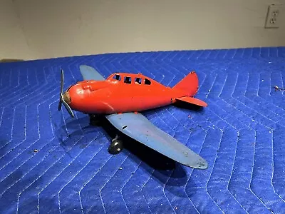 VINTAGE 1930's MARX WYANDOTTE Pressed Steel Postwar P35 Fighter Airplane  • $100