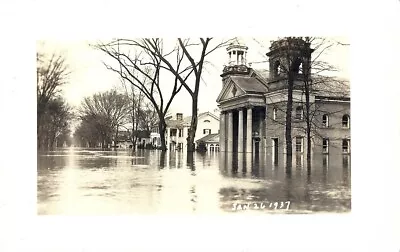 Marietta OH - 1937 Flood; Church Under Water Flood Street; Nice RPPC • $15.08