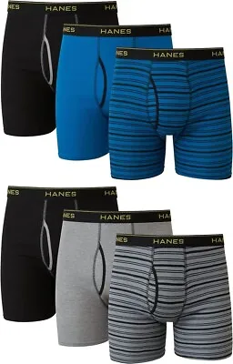 Hanes Men's 3 Or 6 Boxer Briefs: All-Day Comfort And Support Multipack Value • $49.99