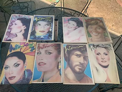 Vintage Andy Warhol Interview Magazines Lot Of 8  1978/79 & 80 In Good Condition • $150.82