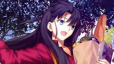 Anime Type Moon Looking Away Brunette Trees Bread Bangs Playmat Gaming Mat • $36.99