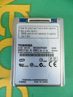 Toshiba MK8025GAL 80GB HDD Zif Hard Drive 4200RPM 1.8  HDD1764 ATA-100 • £29.62