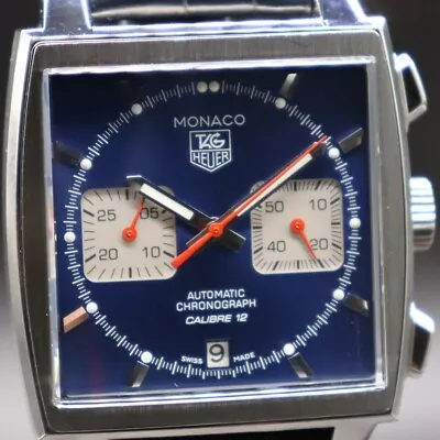 Tag Heuer Monaco Steve McQueen Watch Calibre 12 Full Set Serviced Near Mint • £3949