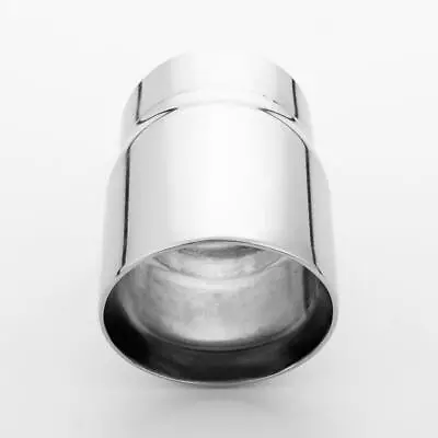 Universal 3  Inlet Exhaust Tip Stainless Steel 3-1/2  Out Angle Cut Double Wall • $41.97